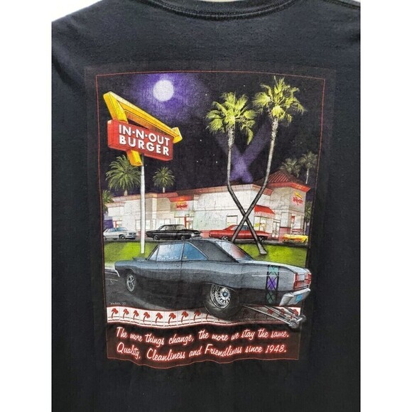 IN-N-OUT LOT OF 2 SHORT SLEEVE T-SHIRT WHITE SIZE LARGE BLACK LAS VEGAS SIZE XL - Picture 5 of 16